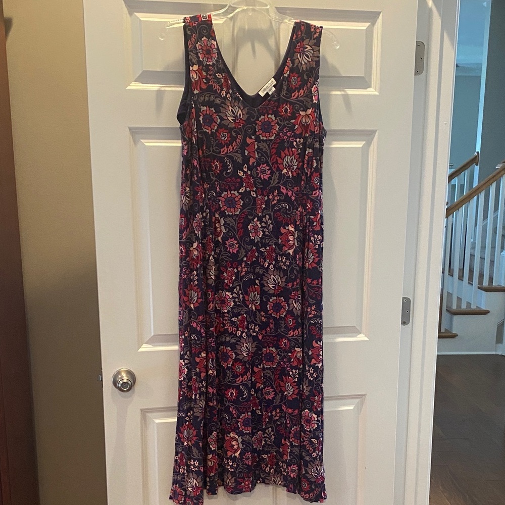 Coldwater Creek Dark Floral Maxi Dress
